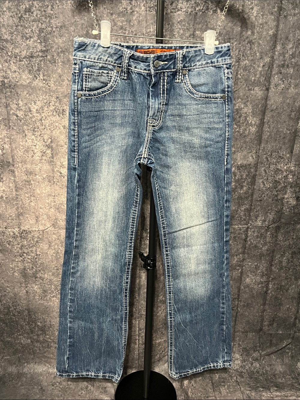 Straight-Leg Women's Blue Washed Jeans